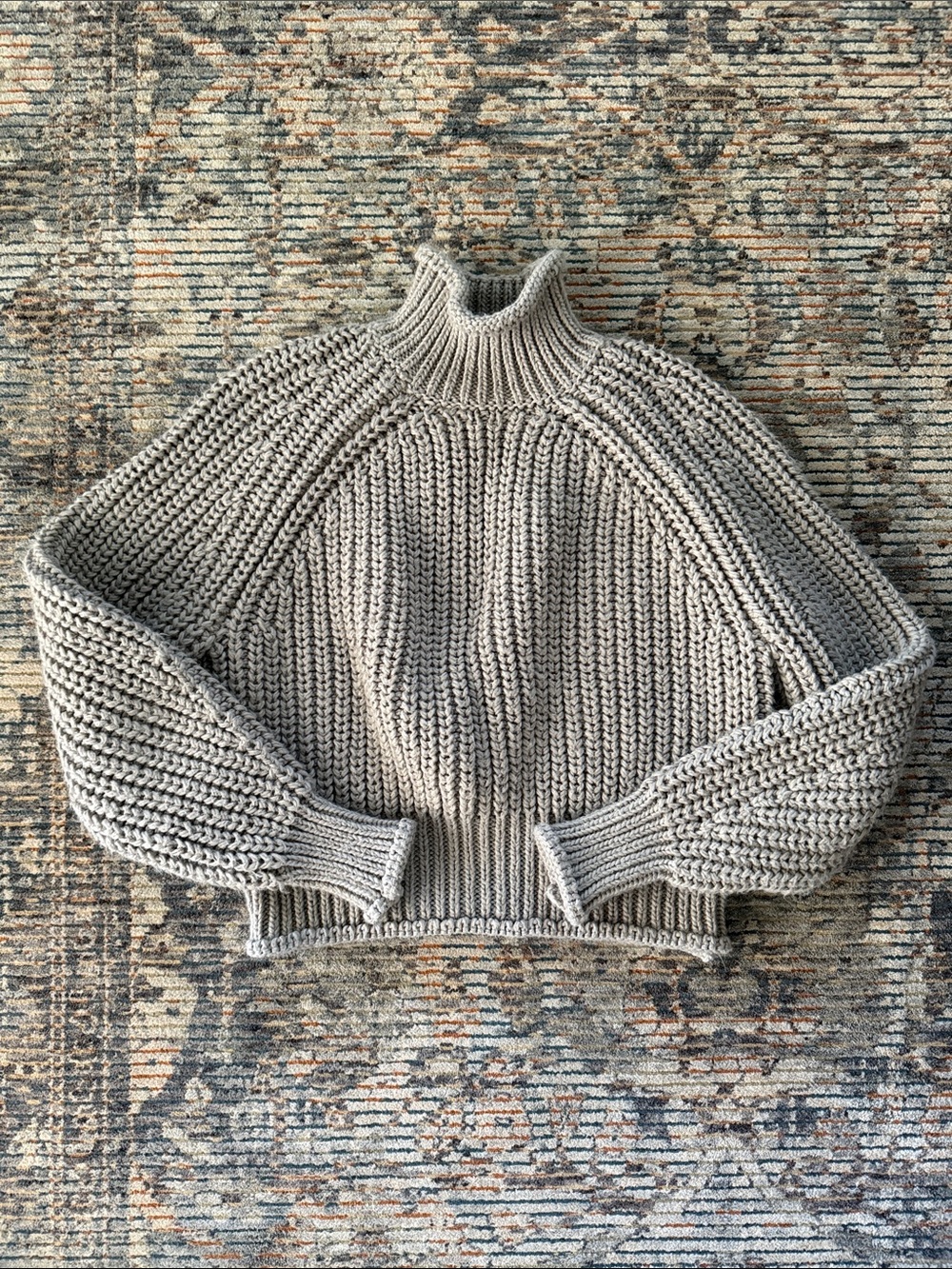 H&M Chunky Cowl Neck Sweater - Light Gray